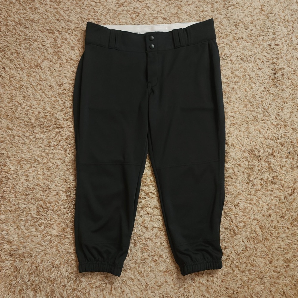 Champro Softball Pants Women Large Black Double Snap Elastic Cuff BP3B